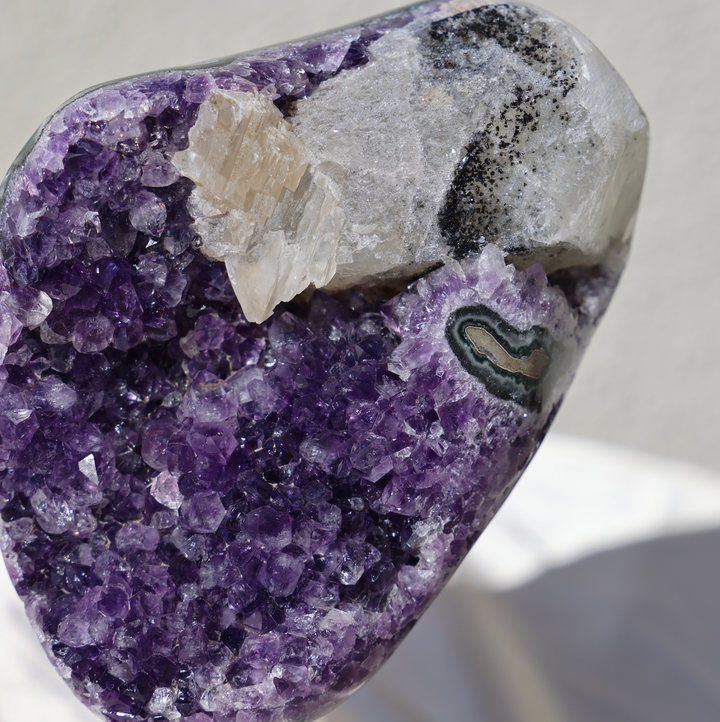 Amethyst with Calcite on Stand #4