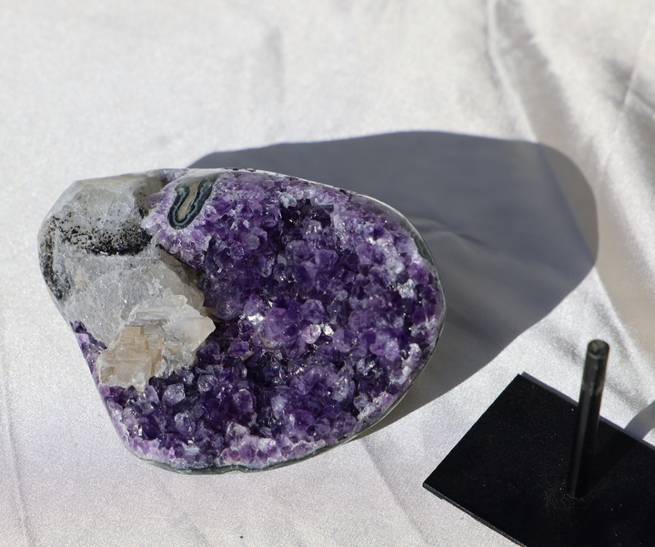 Amethyst with Calcite on Stand #4