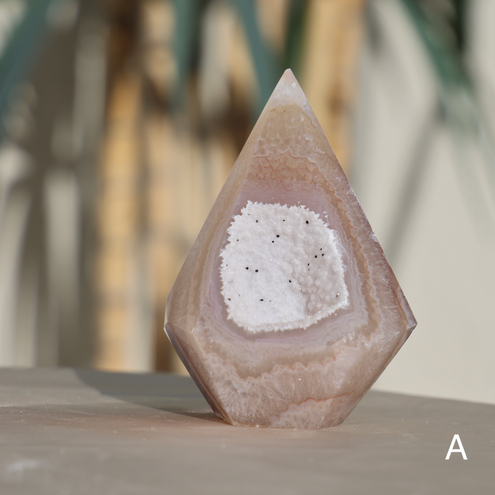 Agate Diamond / Druzy Agate Tower Point