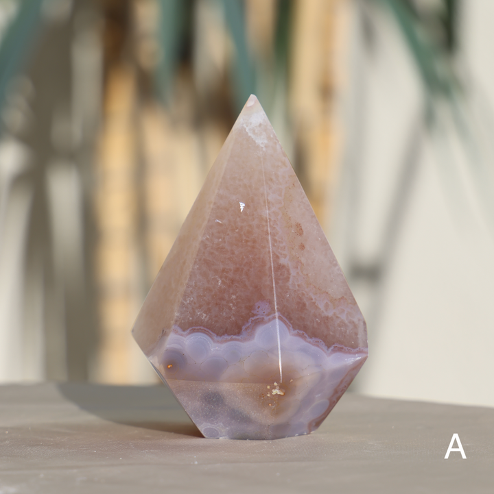 Agate Diamond / Druzy Agate Tower Point