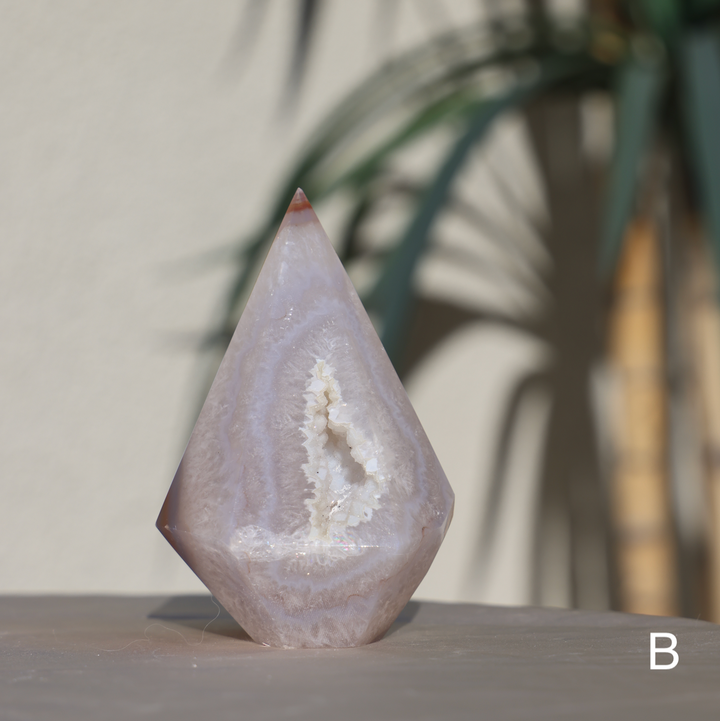Agate Diamond / Druzy Agate Tower Point