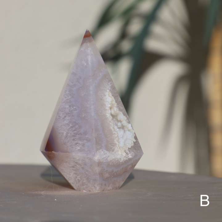 Agate Diamond / Druzy Agate Tower Point