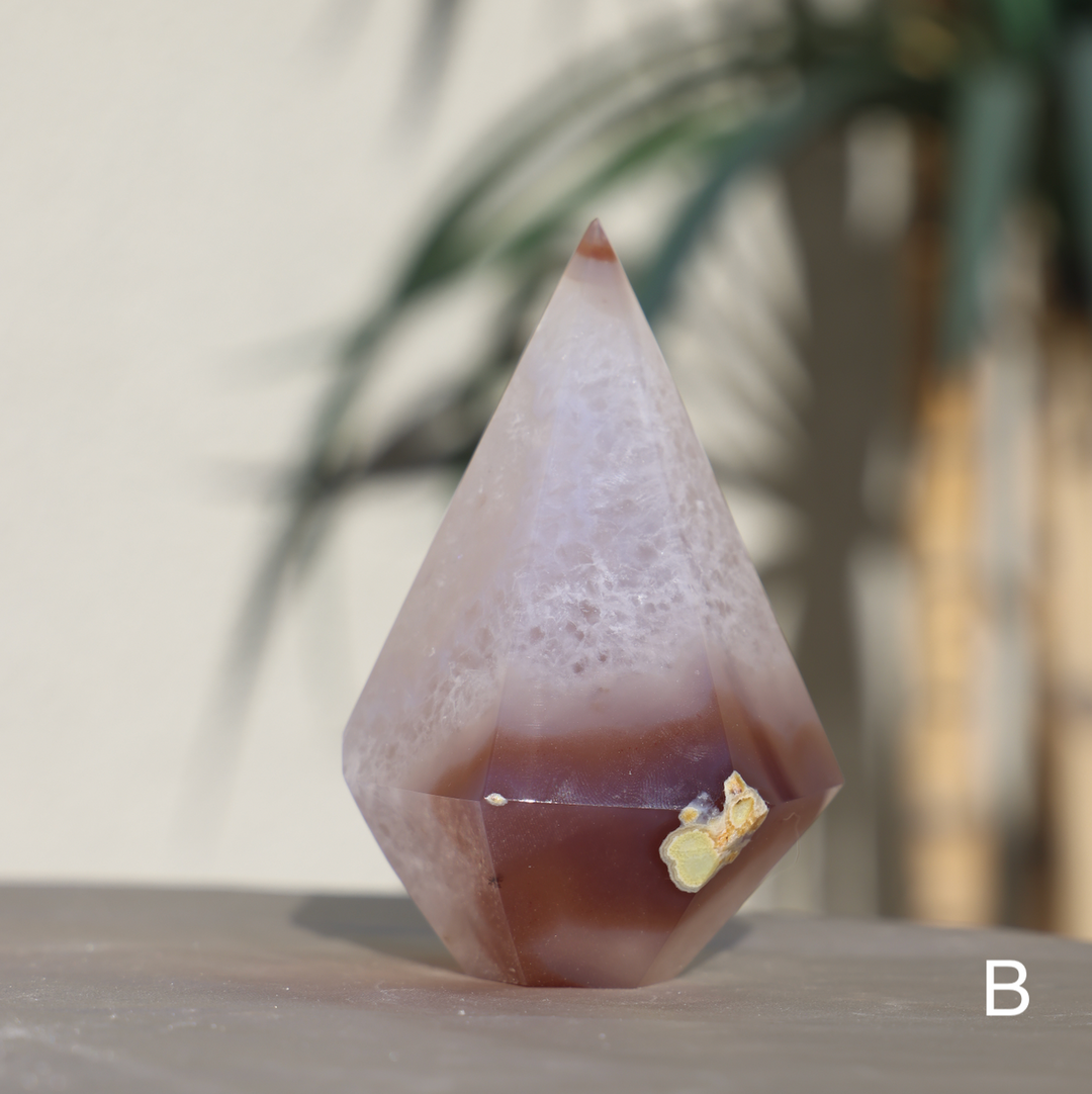 Agate Diamond / Druzy Agate Tower Point