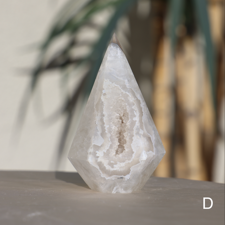 Agate Diamond / Druzy Agate Tower Point