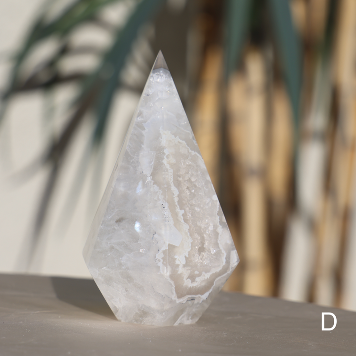 Agate Diamond / Druzy Agate Tower Point