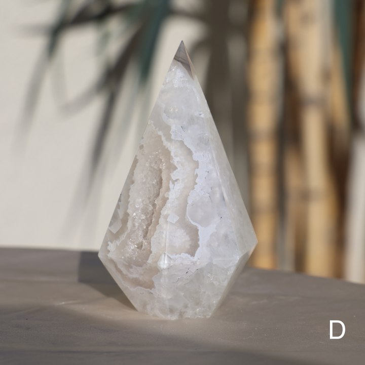 Agate Diamond / Druzy Agate Tower Point