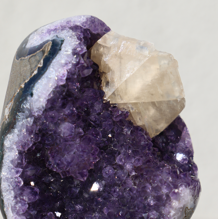 Amethyst with Calcite on Stand #2