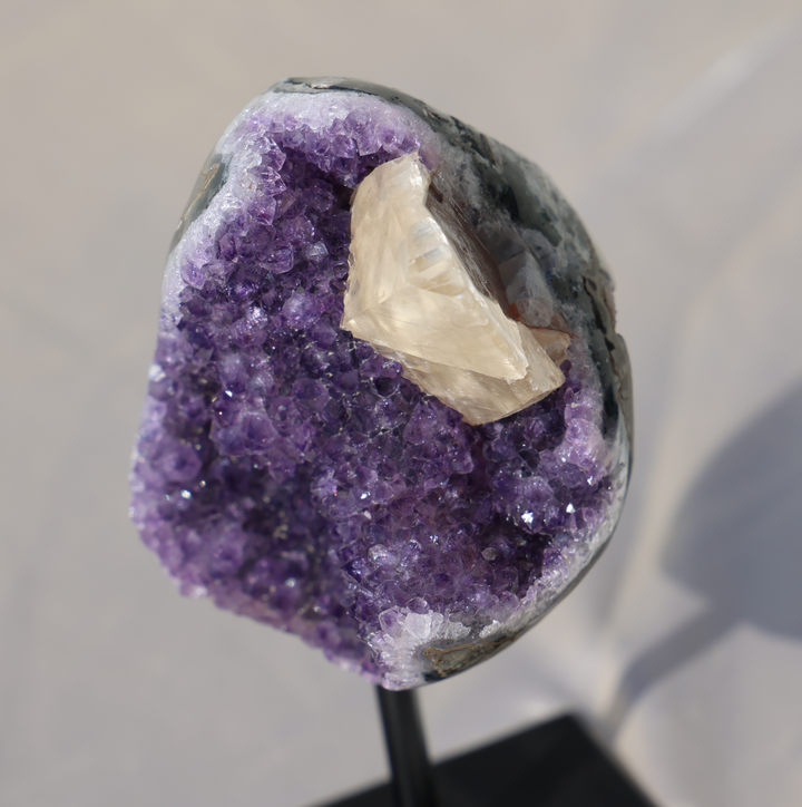 Amethyst with Calcite on Stand #2