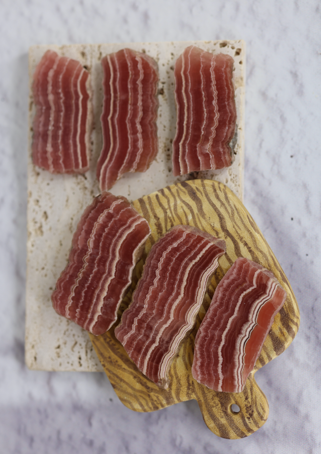 'BACON' Rhodochrosite Slice - Enchantia Muse