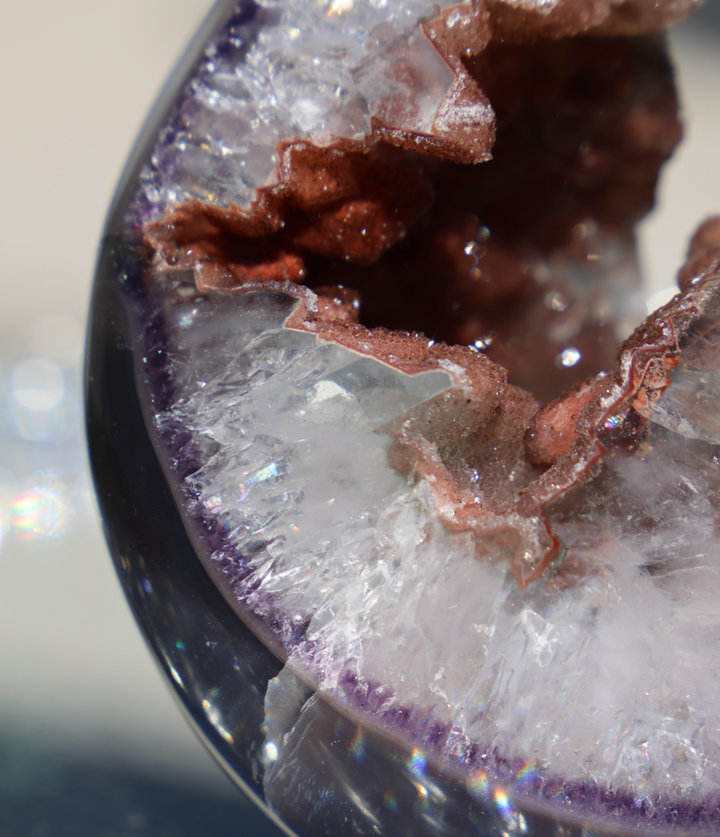 'SHARK' Red Sugar Druzy Amethyst Piece - Enchantia Muse