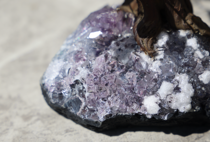 Handmade Clear Quartz Tree with Amethyst Base - Large - Enchantia Muse