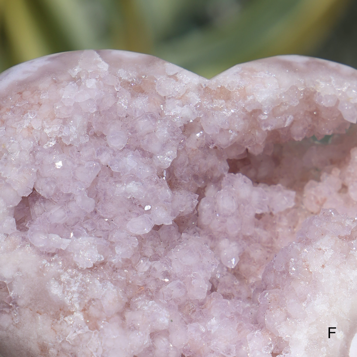 'PASTEL' Pink Amethyst x Flower Agate Heart with Stand -  S - Enchantia Muse