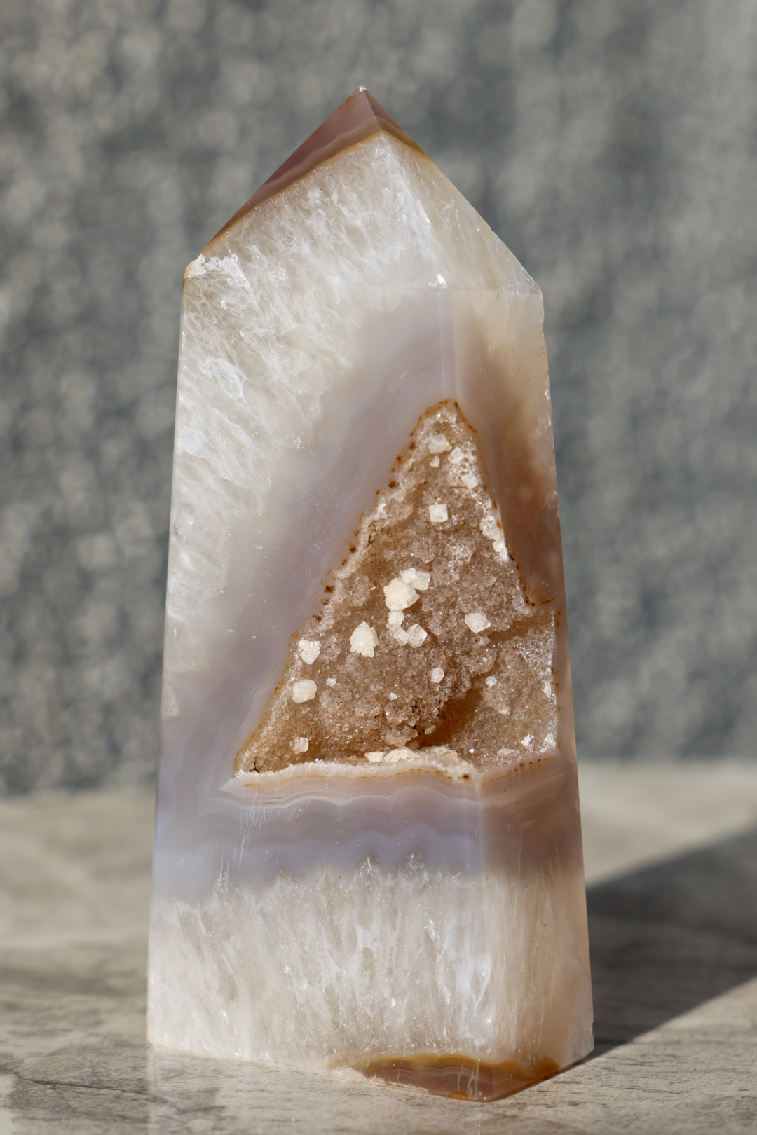 'Dawn' Golden Druzy Agate Tower - Enchantia Muse