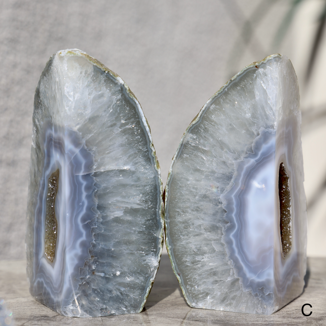 Druzy Agate Bookend - set of 2 - Enchantia Muse