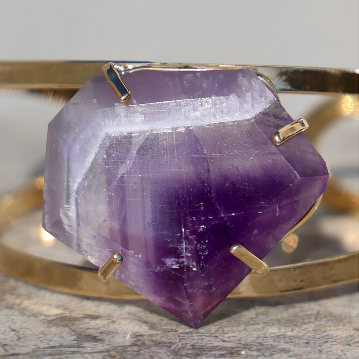 Phantom Amethyst Bangle Bracelet - Enchantia Muse