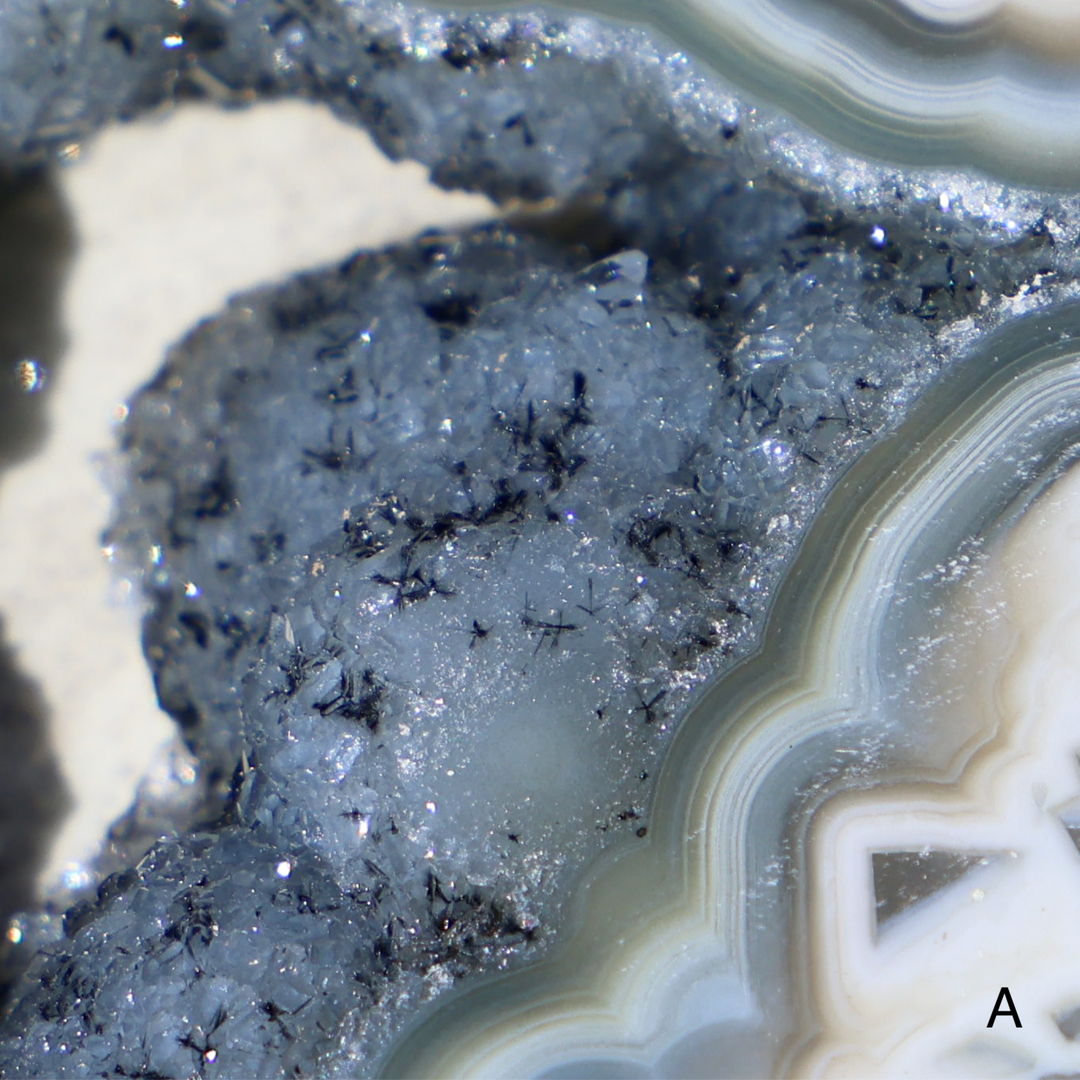 'Cypress' Grey/Green Druzy Agate Slab - Enchantia Muse