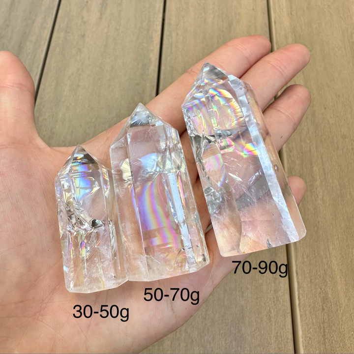 Rainbow Clear Quartz Energy Tower - Enchantia Muse