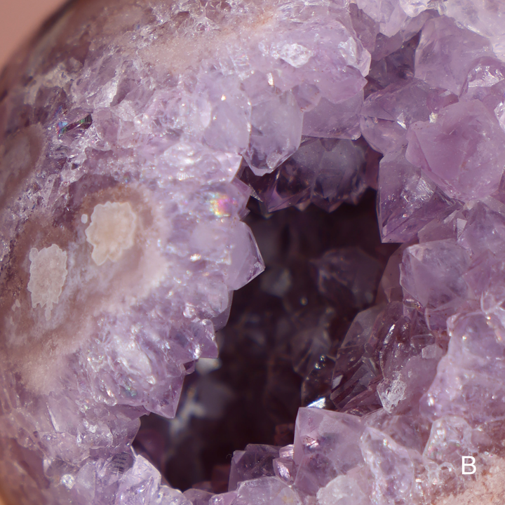 'PASTEL' Pink Amethyst x Flower Agate Sphere - S - Enchantia Muse