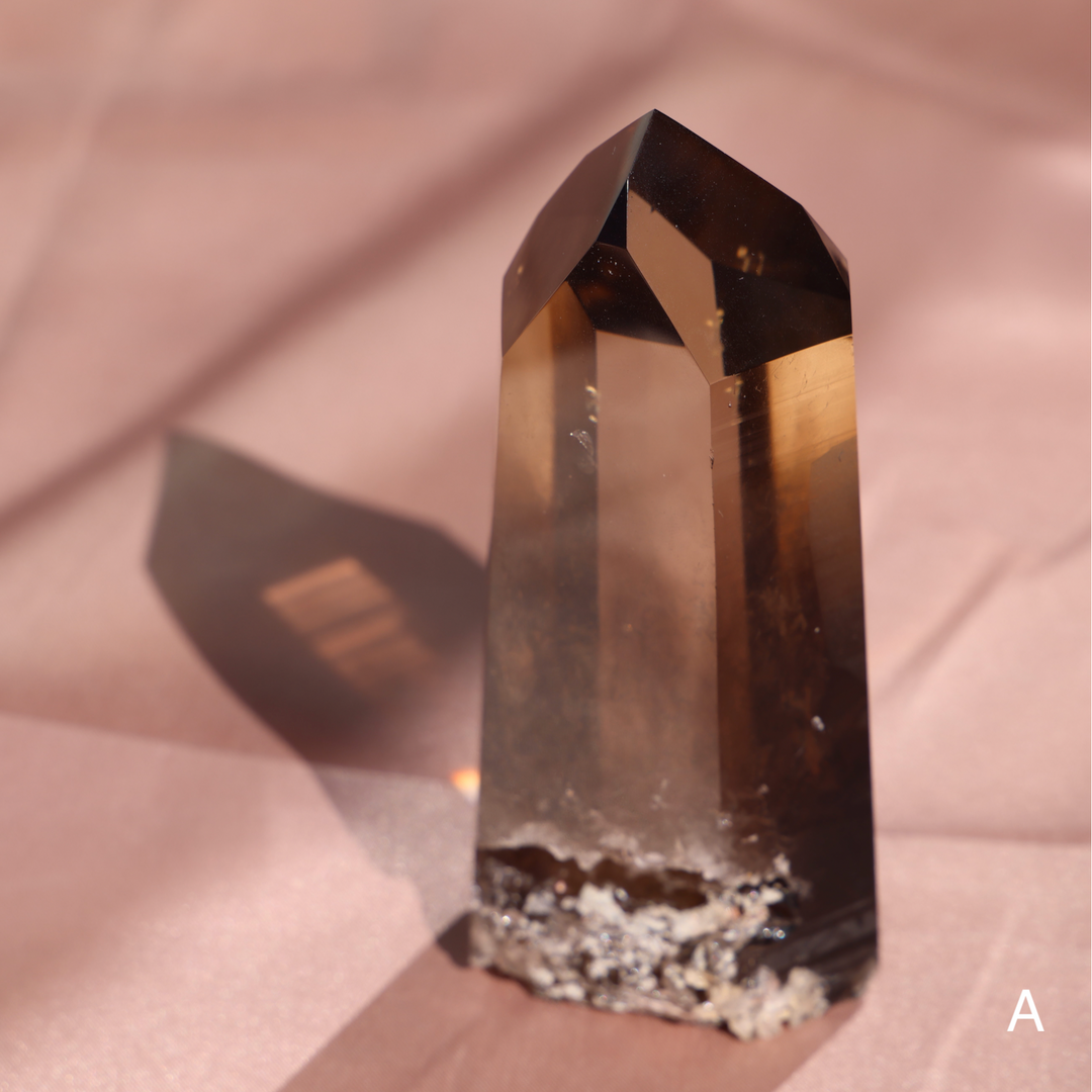 High Quality Smoky Lemurian Quartz Tower - Enchantia Muse