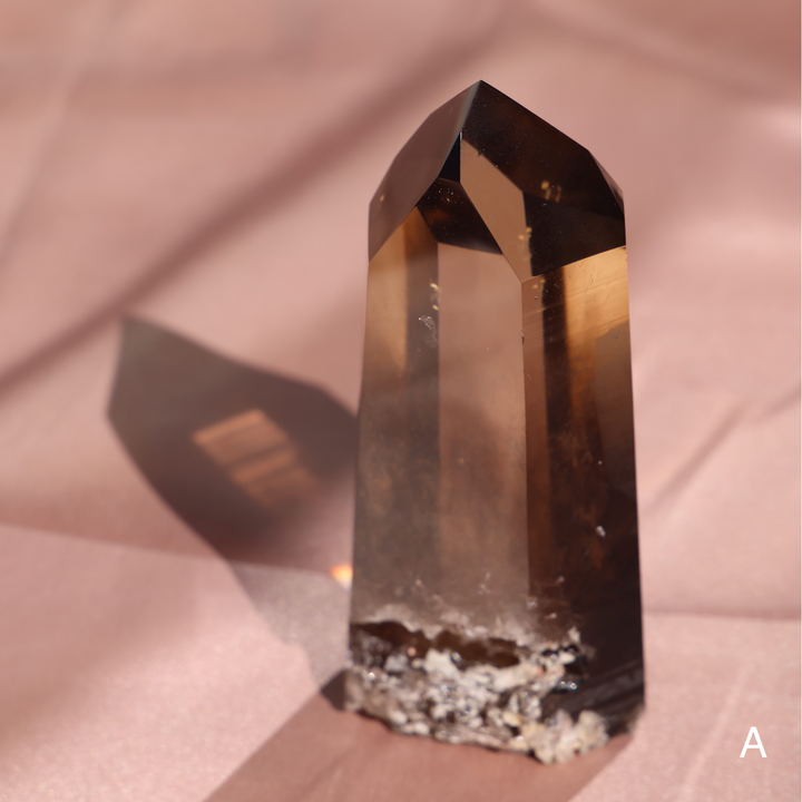 High Quality Smoky Lemurian Quartz Tower - Enchantia Muse