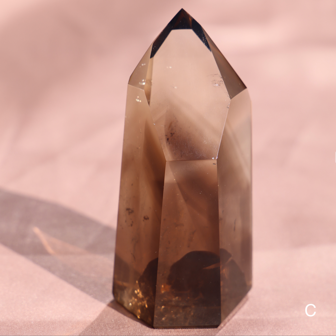 High Quality Smoky Lemurian Quartz Tower - Enchantia Muse