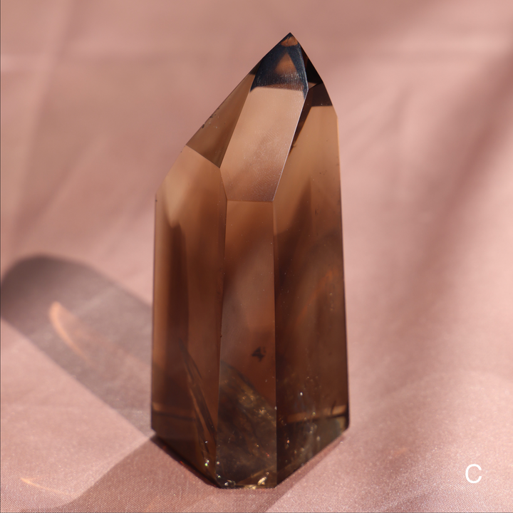 High Quality Smoky Lemurian Quartz Tower - Enchantia Muse