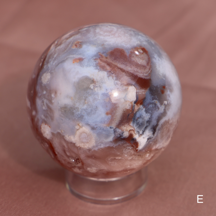 'PASTEL' Pink Amethyst x Flower Agate Sphere - S - Enchantia Muse