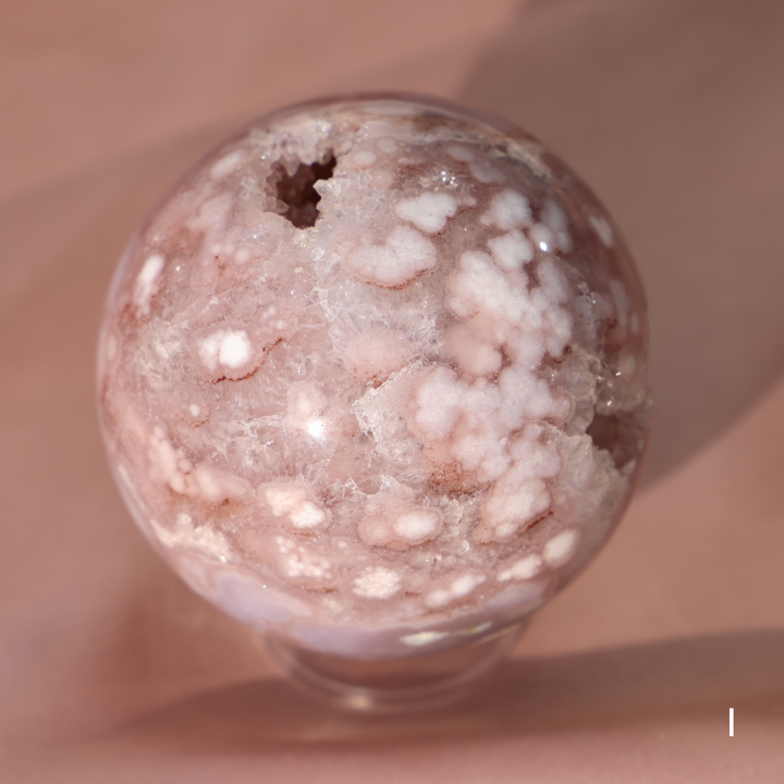 'PASTEL' Pink Amethyst x Flower Agate Sphere - S - Enchantia Muse