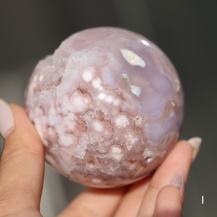 'PASTEL' Pink Amethyst x Flower Agate Sphere - S - Enchantia Muse