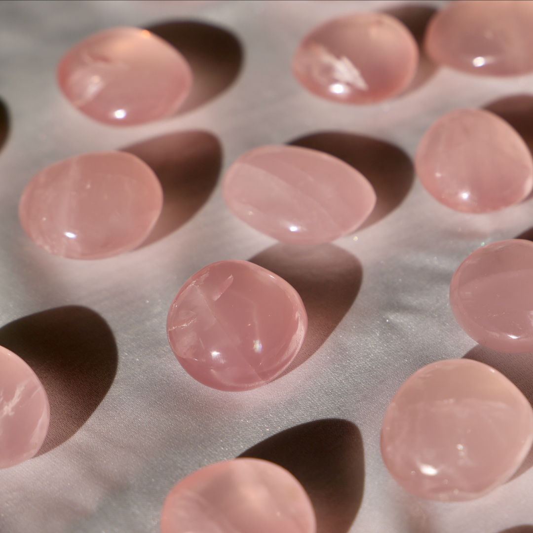 Jello Rose Quartz Tumble Stone - Enchantia Muse