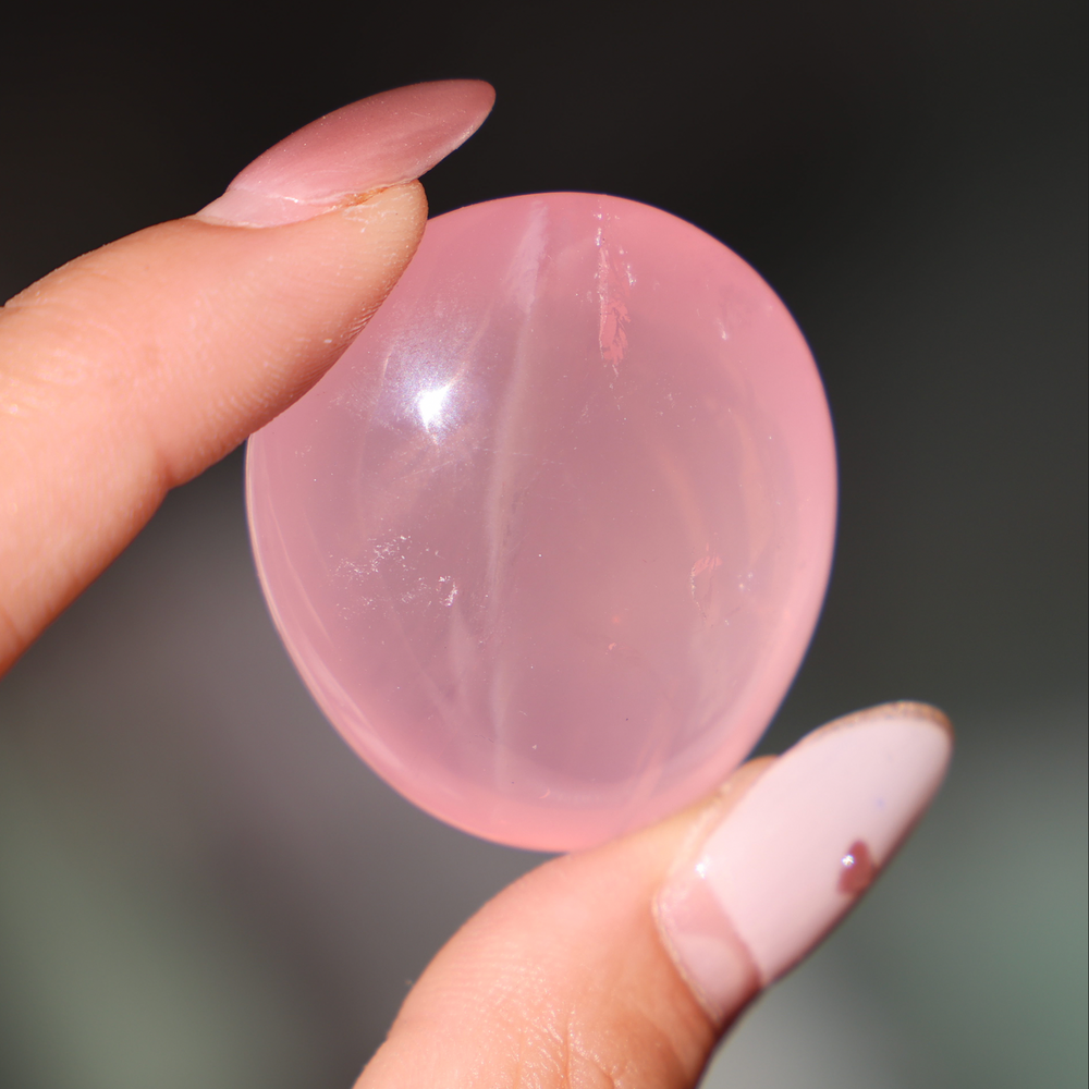 Jello Rose Quartz Tumble Stone - Enchantia Muse