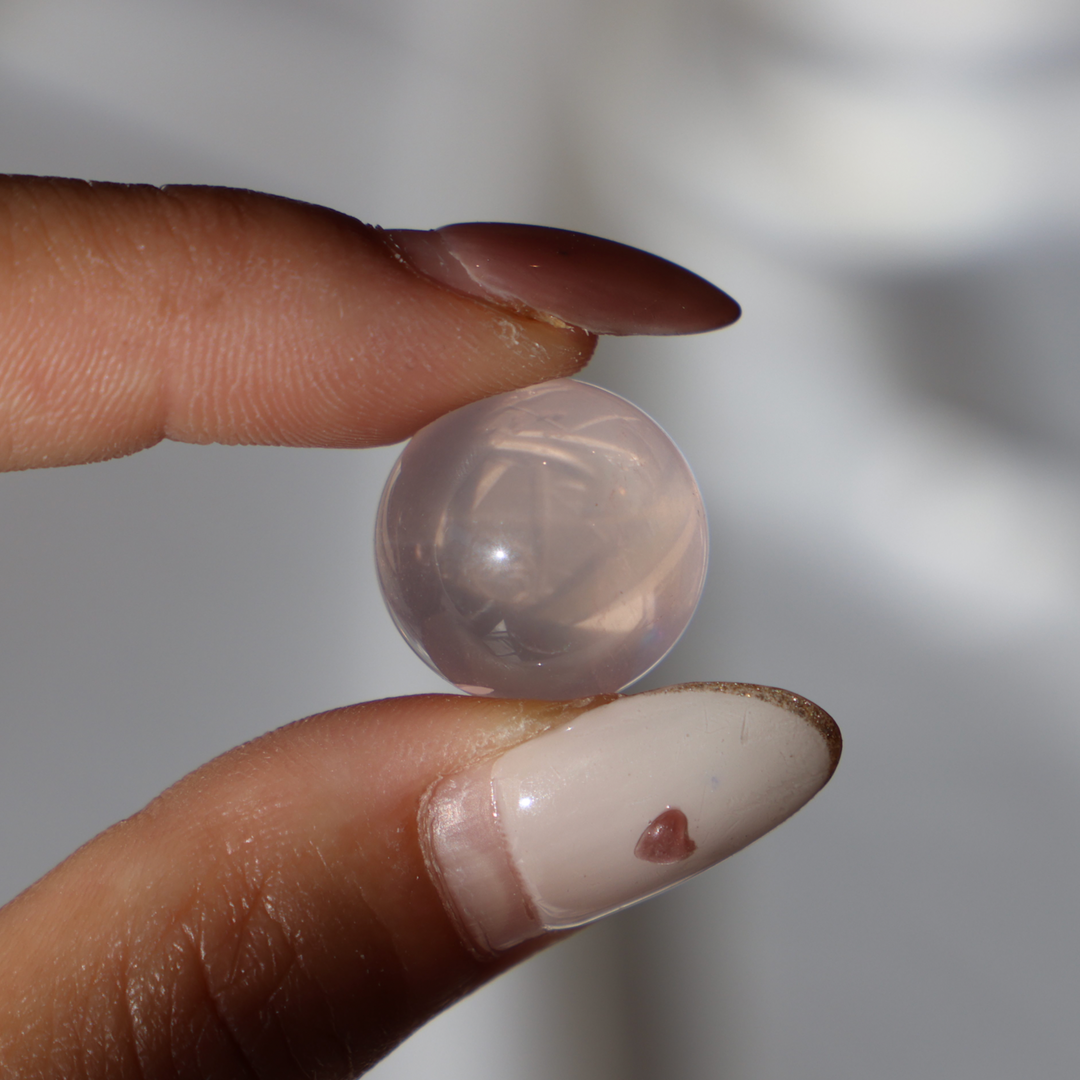 Jello Rose Quartz Mini Sphere - Enchantia Muse