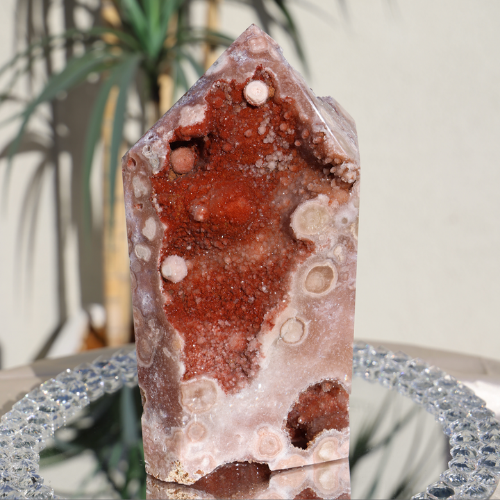 'ROSELLE' Natural Druzy Pink Amethyst Tower - XXL - Enchantia Muse