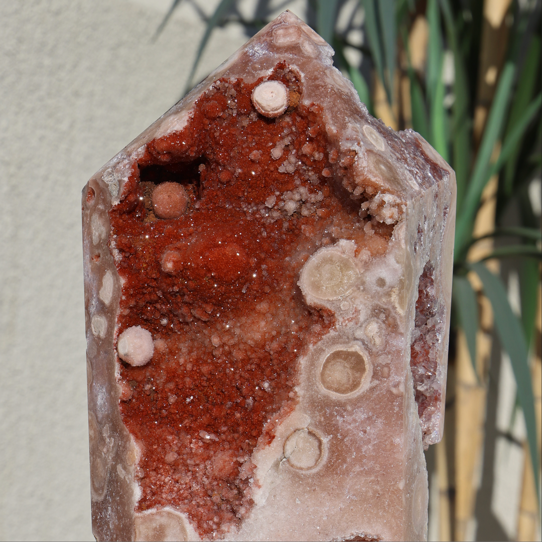 'ROSELLE' Natural Druzy Pink Amethyst Tower - XXL - Enchantia Muse