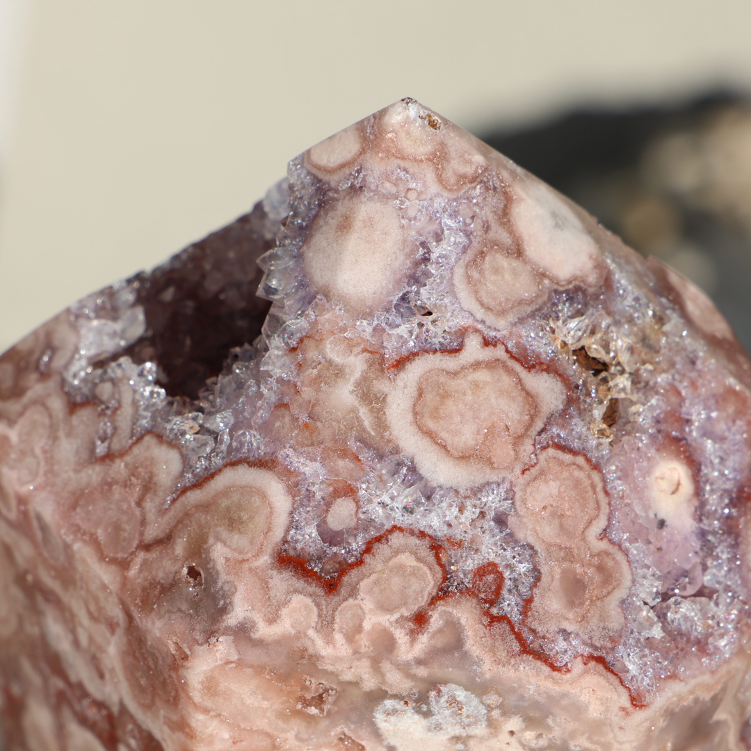 'ROSELLE' Natural Druzy Pink Amethyst Tower - XXL - Enchantia Muse