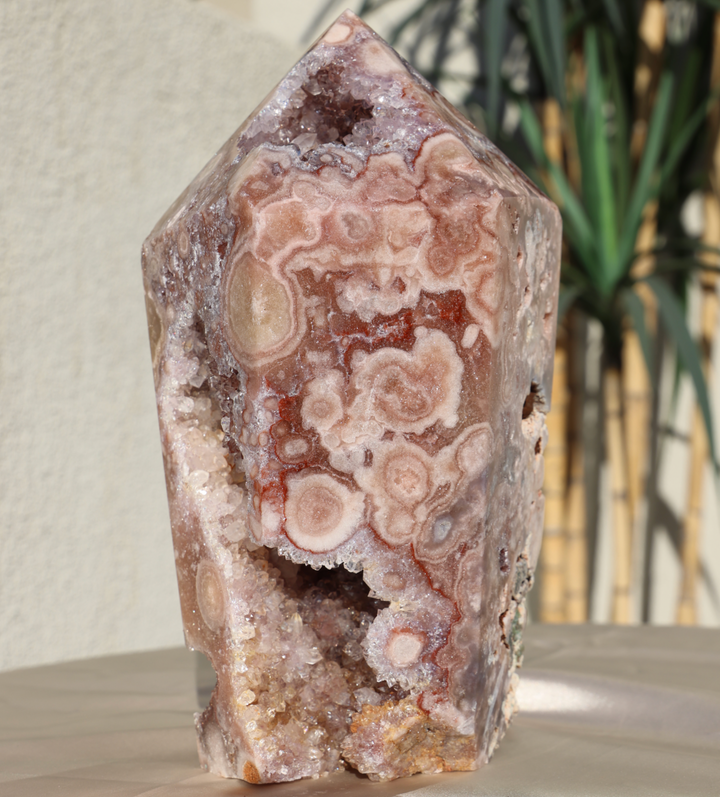 'ROSELLE' Natural Druzy Pink Amethyst Tower - XXL - Enchantia Muse