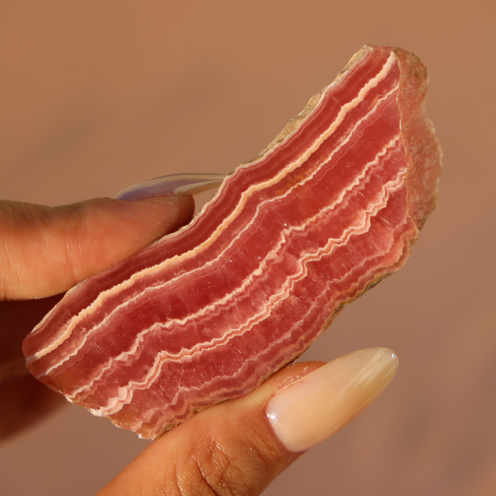 'BACON' Rhodochrosite Slice