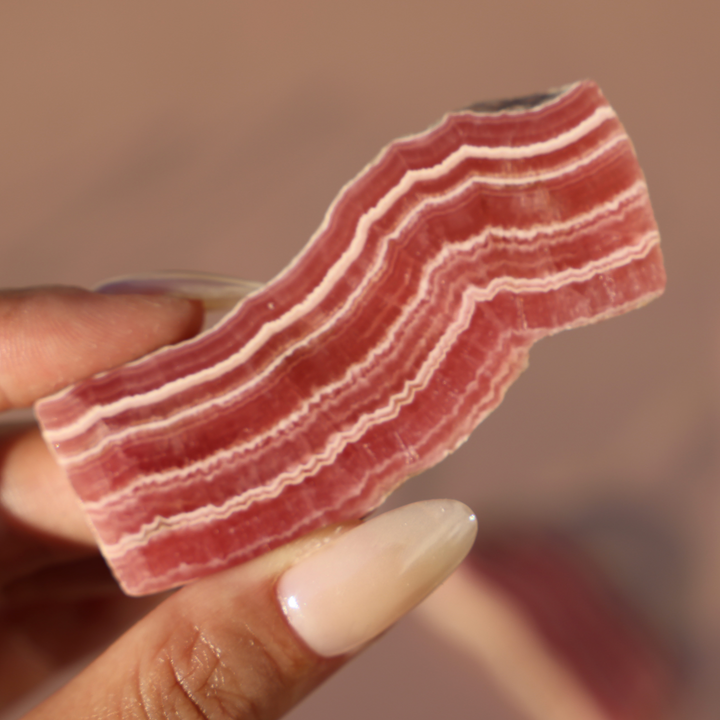 'BACON' Rhodochrosite Slice