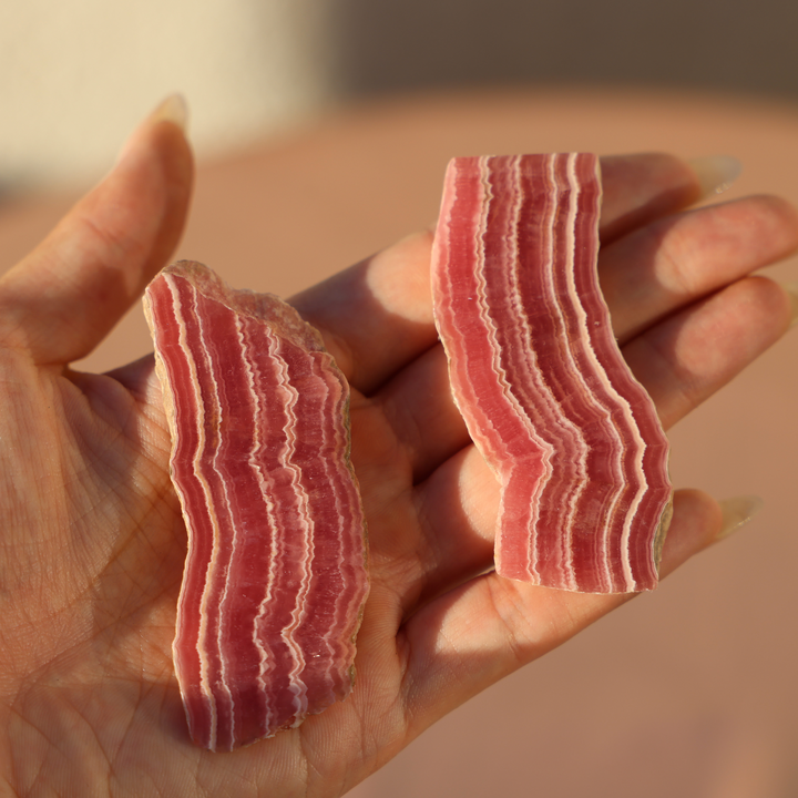 'BACON' Rhodochrosite Slice