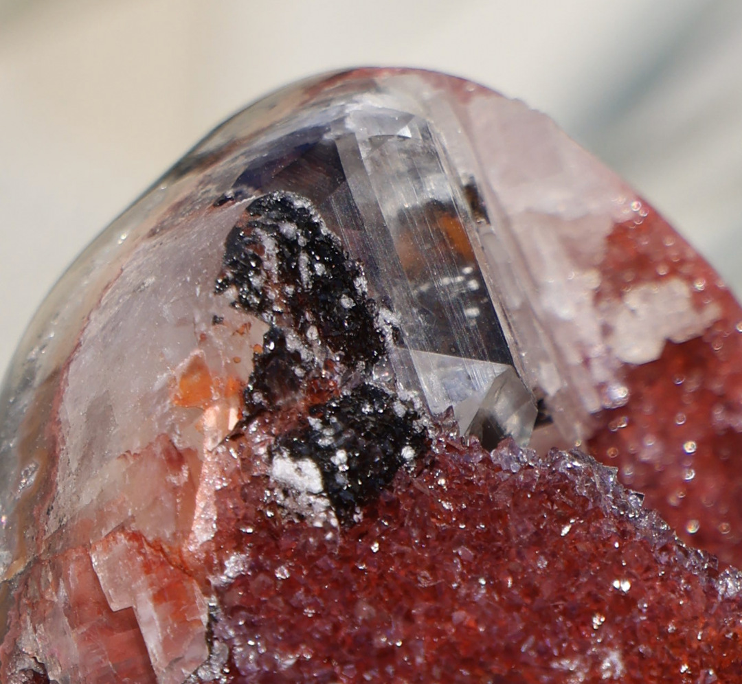 'SCARLETT' Red Amethyst Piece with Calcite