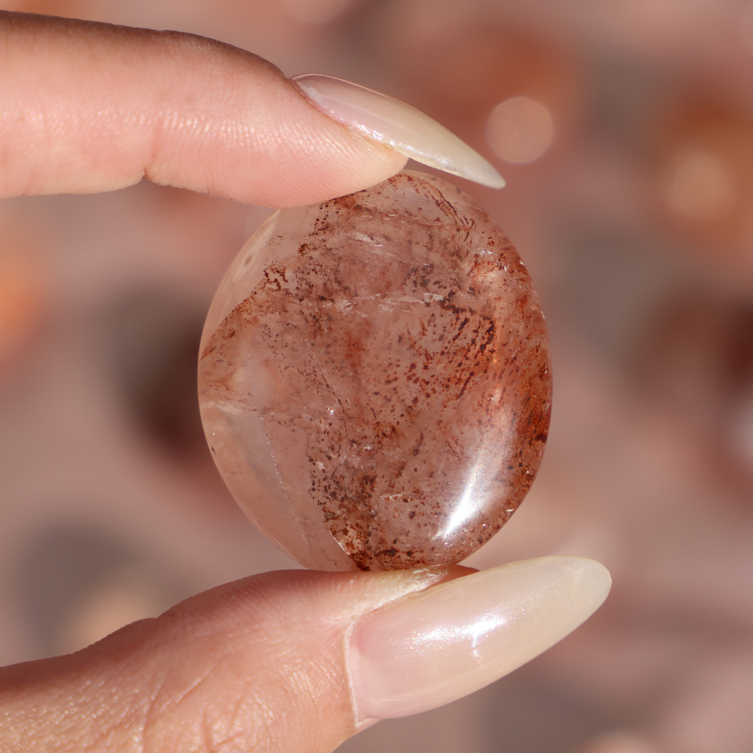 Fire Quartz Palm Stone