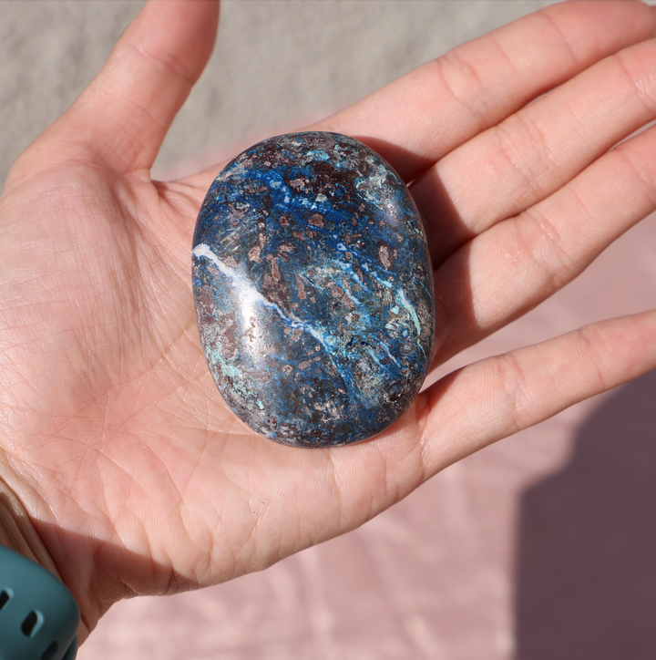 Shattuckite Palm Stone