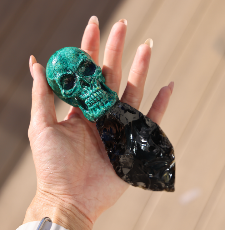 Ceremonial Black Obsidian Dagger