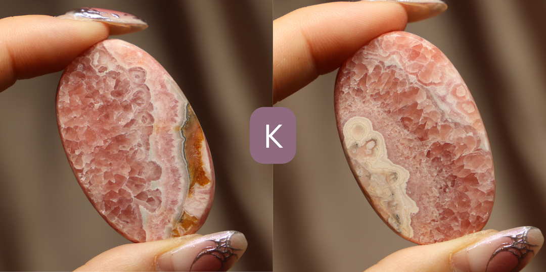 High Quality Rhodochrosite Flat Palm Stone