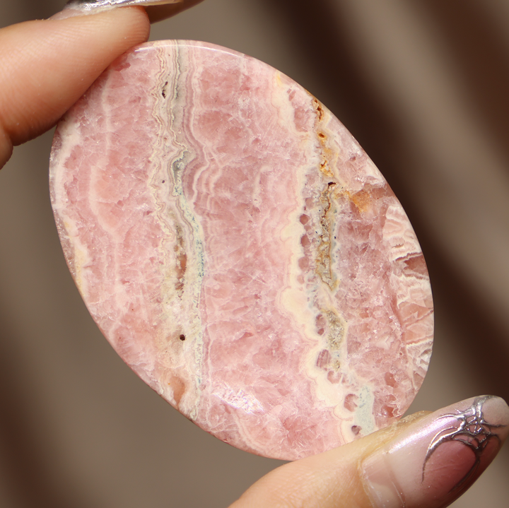 High Quality Rhodochrosite Worry Stone