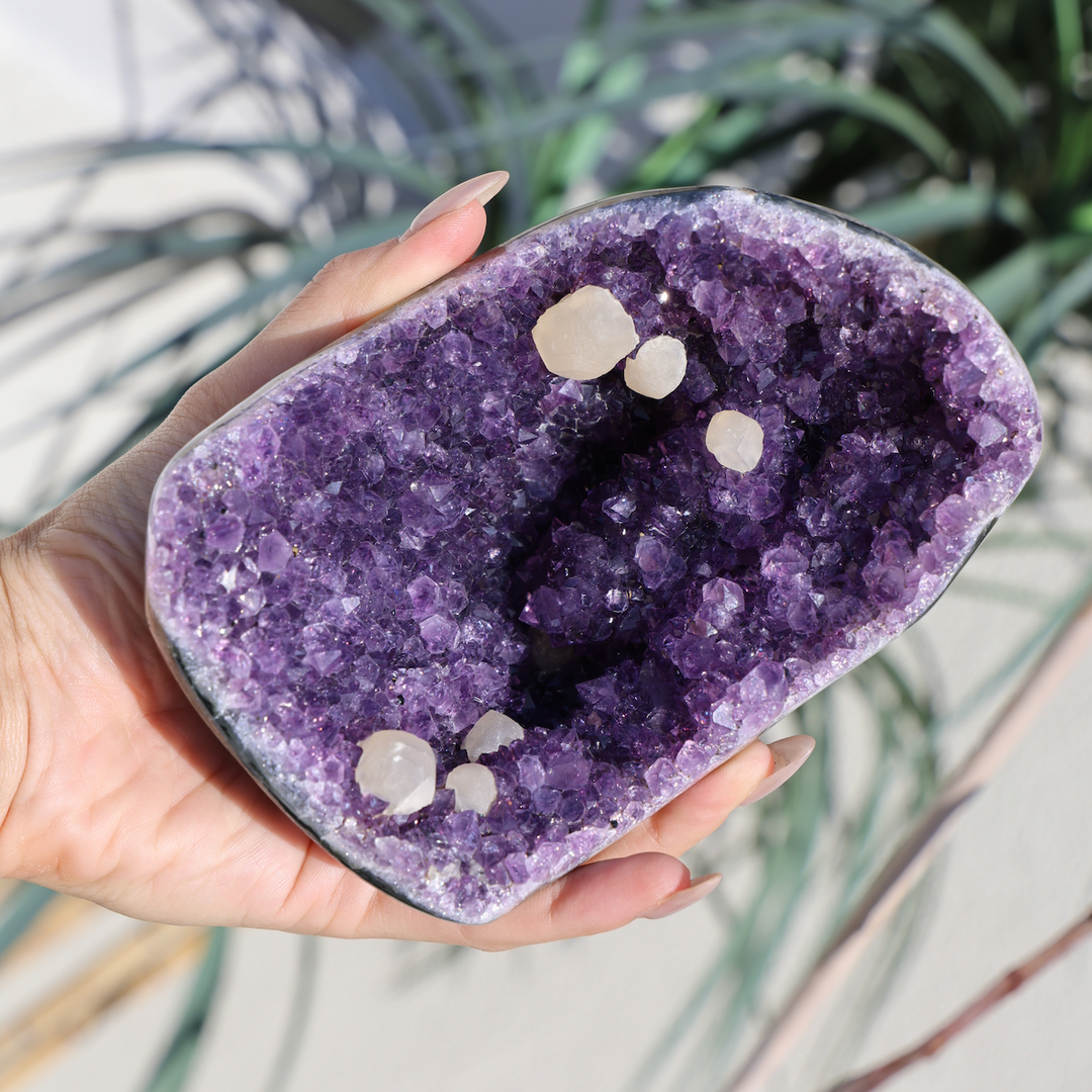 Amethyst with Calcite on Stand #5