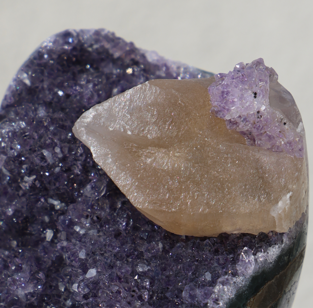 Amethyst with Calcite on Stand #1