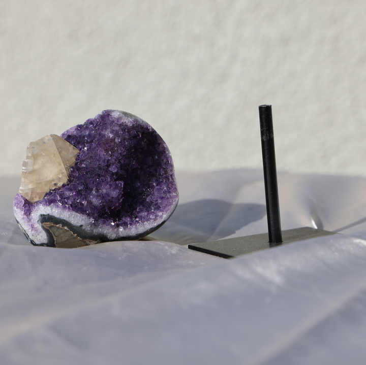 Amethyst with Calcite on Stand #2