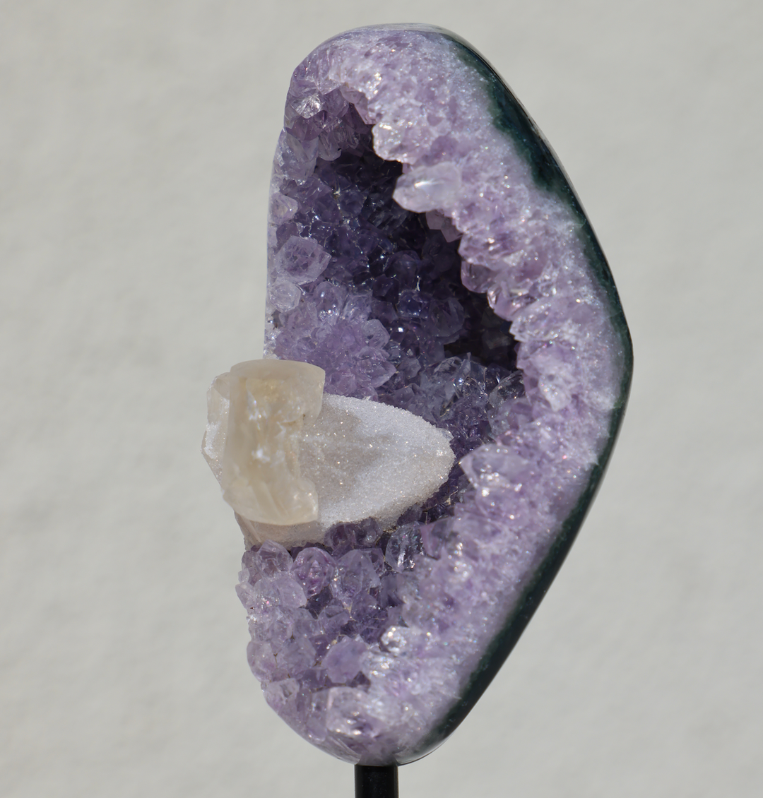 Amethyst with Calcite on Stand #3