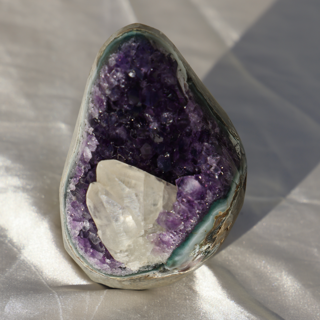 Amethyst Calcite Cut Base